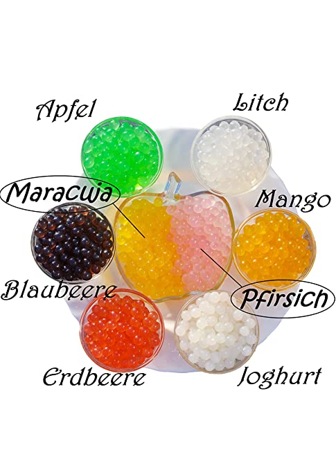 600g Bubble Tea Perlen Popping Boba - Erdbeere Fruchtperlen Bubbletea Perlen Set -* KURZ AKTION:1 Gratis 600g Pack pro BestellNr. * Natur&Vegan- Super Ideen zum Selber Machen Bubble Tea Topping für DIY