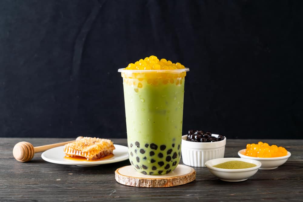 900g Tapioka Perlen Vegan | Bubble Tea Set & Milchtee | Perfekt für Smoothie, Eiskaffee, Eistee, Slush und gemischte Fruchtgetränke