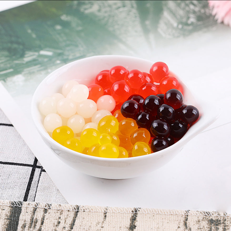 Bubble Tea DIY Set 1*3kg Litschi Boba+ 1*600g Heidelbeer Boba + 10st Gratis Einweg Papier Trinkhalme für Perlen Boba Mix