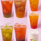 Bubble Tea DIY Set 1*3kg Litschi Boba+ 1*600g Heidelbeer Boba + 10st Gratis Einweg Papier Trinkhalme für Perlen Boba Mix