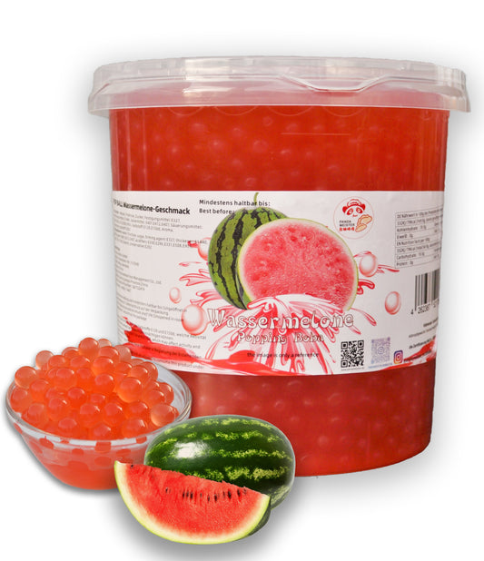 Bubble Tea Perlen Wassermelone - Bubbletea Boba Perlen Set 3KG - Natur&Vegan- Selber Machen Bubble Tea DIY Set Partys