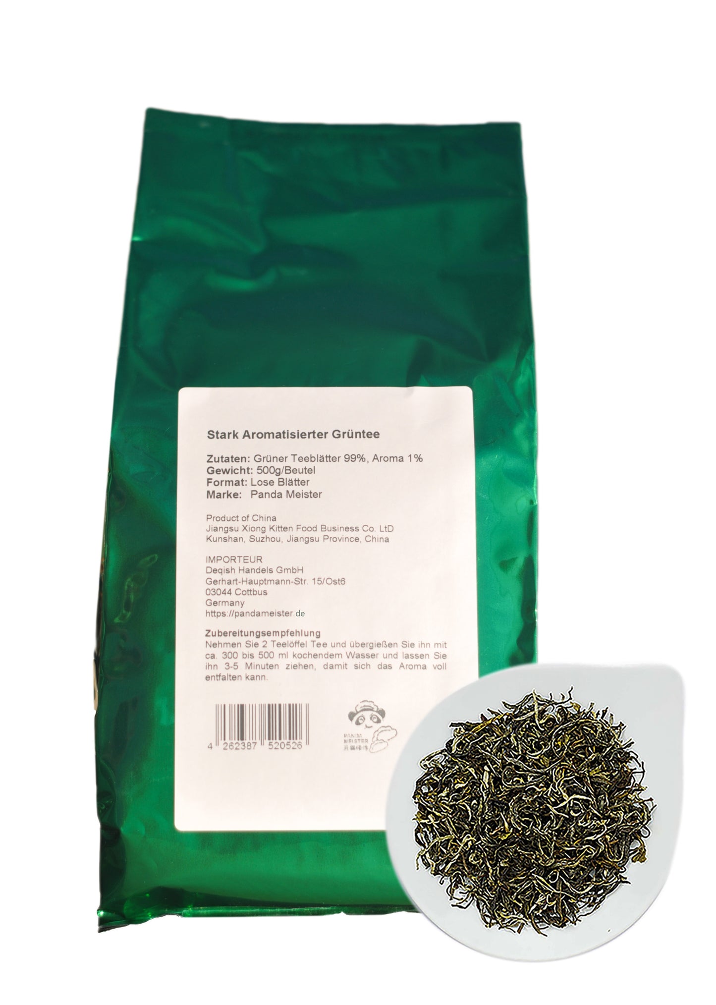 Grüner Tee Loser | Jasmin Grüntee stark | - Bubble Tee DIY Vegan, Zukerfrei - 500g, China