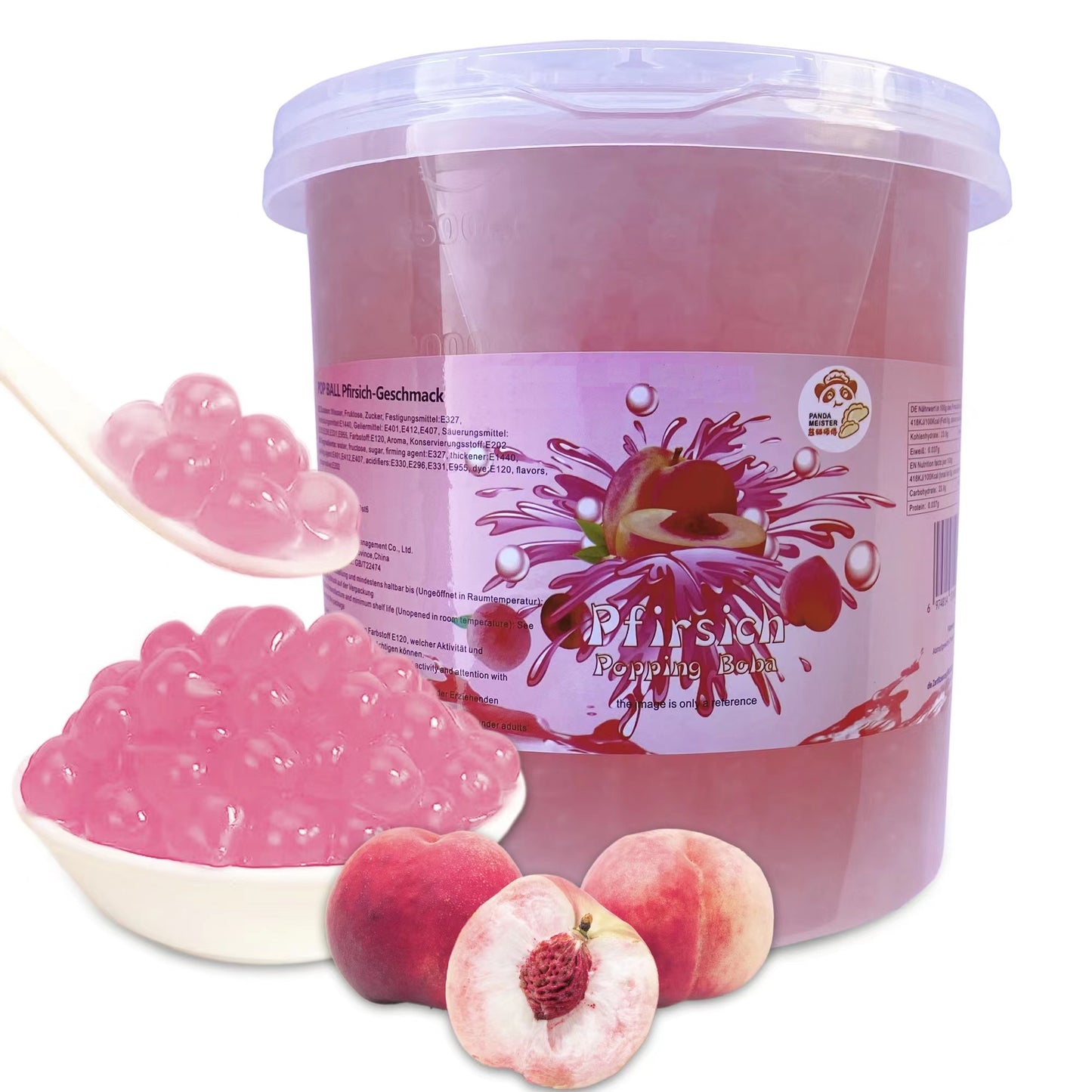 MHD(14.04.2025)Bubble Tea Perlen Pfirsich - Bubbletea Boba Perlen Set DIY 3KG - Selber Machen Bubble Tea Popping Boba Party