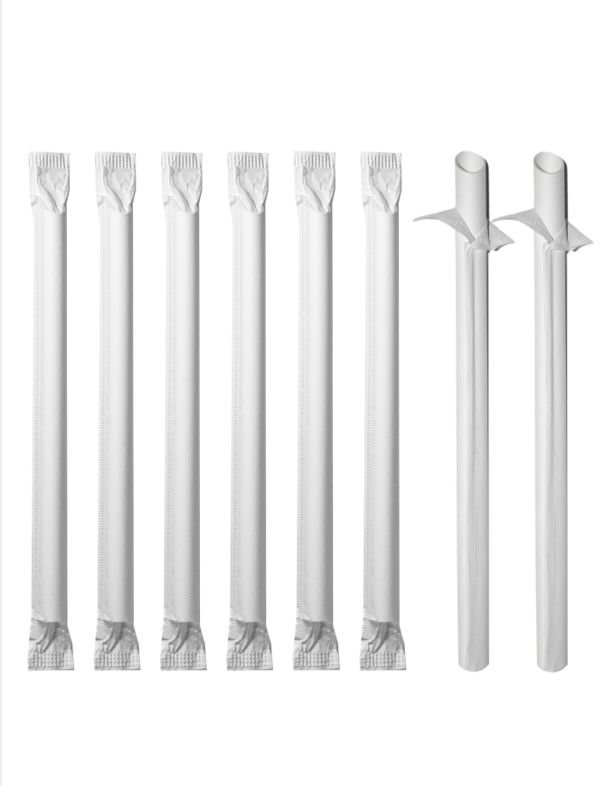Einweg Papier Strohhalme für Bubble Tee Strohhalme | Bubble Tea Set | 13.5x230mm
