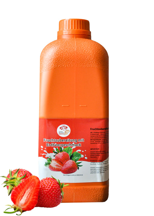 Konzentrat Fruchtsirup für Bubble Tee  Lassi, Smoothie, Slush Getränkesirup 2,5kg - Erdbeer