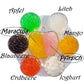 4,2kg Popping Boba Mix - 7 x 600g Perlen Packung - Erdbeere, Blaubeere, Maracuja, Apfel, Litschi, Mango, Pfirsich- - KURZE AKTION! 4 Gratis 600g Packung pro BestellungNr.